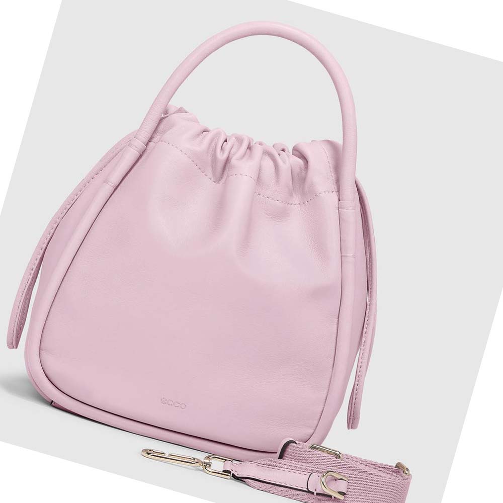 Women\'s Ecco Contact Drawstring Handbag Pink | USA 332LIS